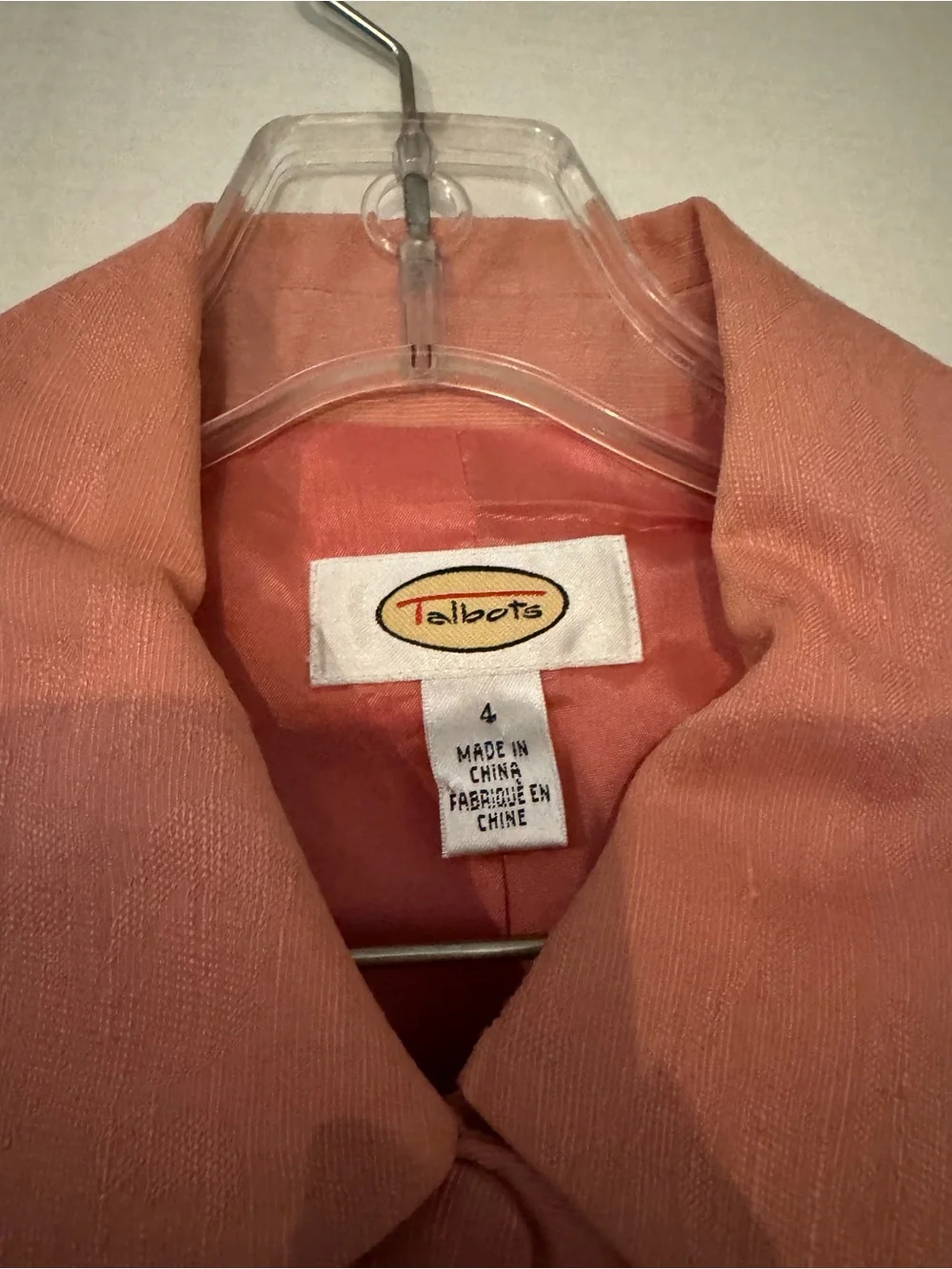 Vintage Talbots Pink Textured Linen-blend Skirt Suit and Matching Belt Set size4